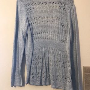 Grey open front cardigan